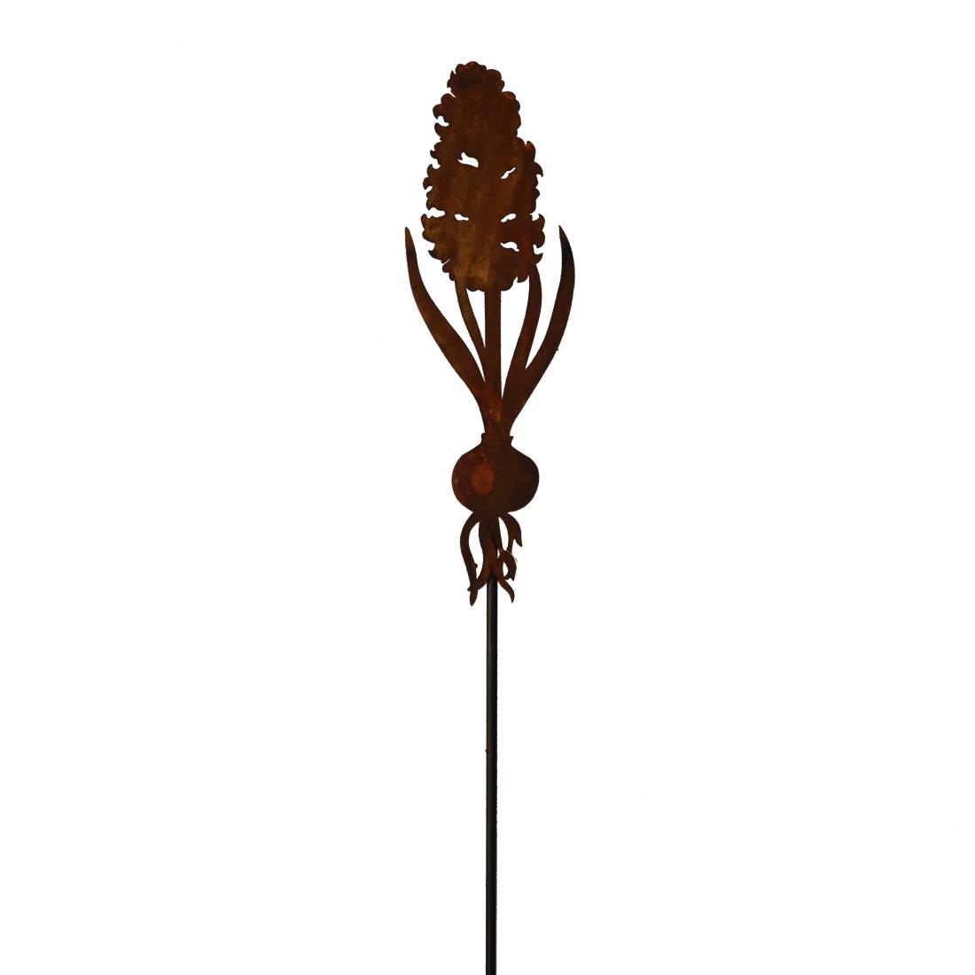 Rost Gartenstab Blume mit Zwiebel Hyazinthe