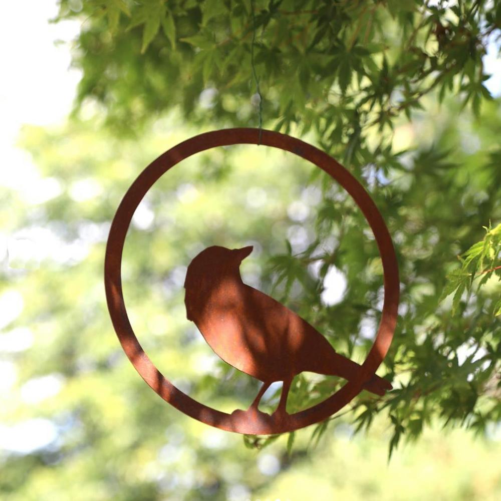 Rost Vogel in Ring Typ B - zum Hängen