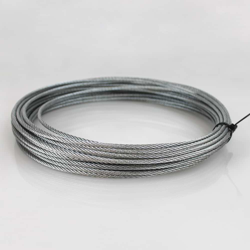 Stahlseil 5 mm, verzinkt 6 Drähte á 7 Litzen