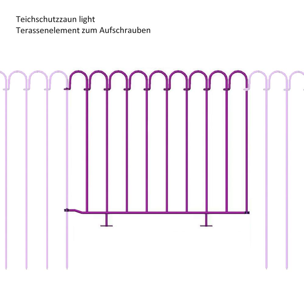 Steckzaun light 550 mm Überbrückungselement verzinkt