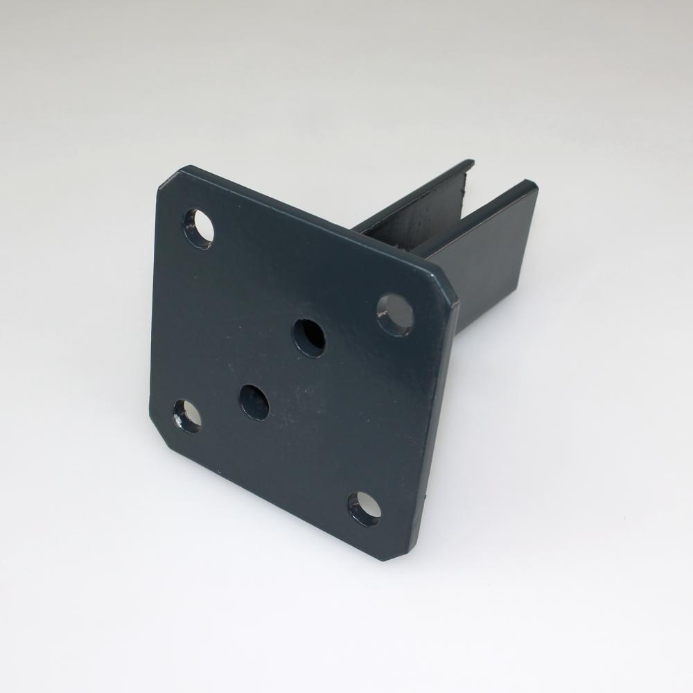 Bodenplatte für Rechteckrohr 60x40mm, 120x120x6,0mm, anth. + S