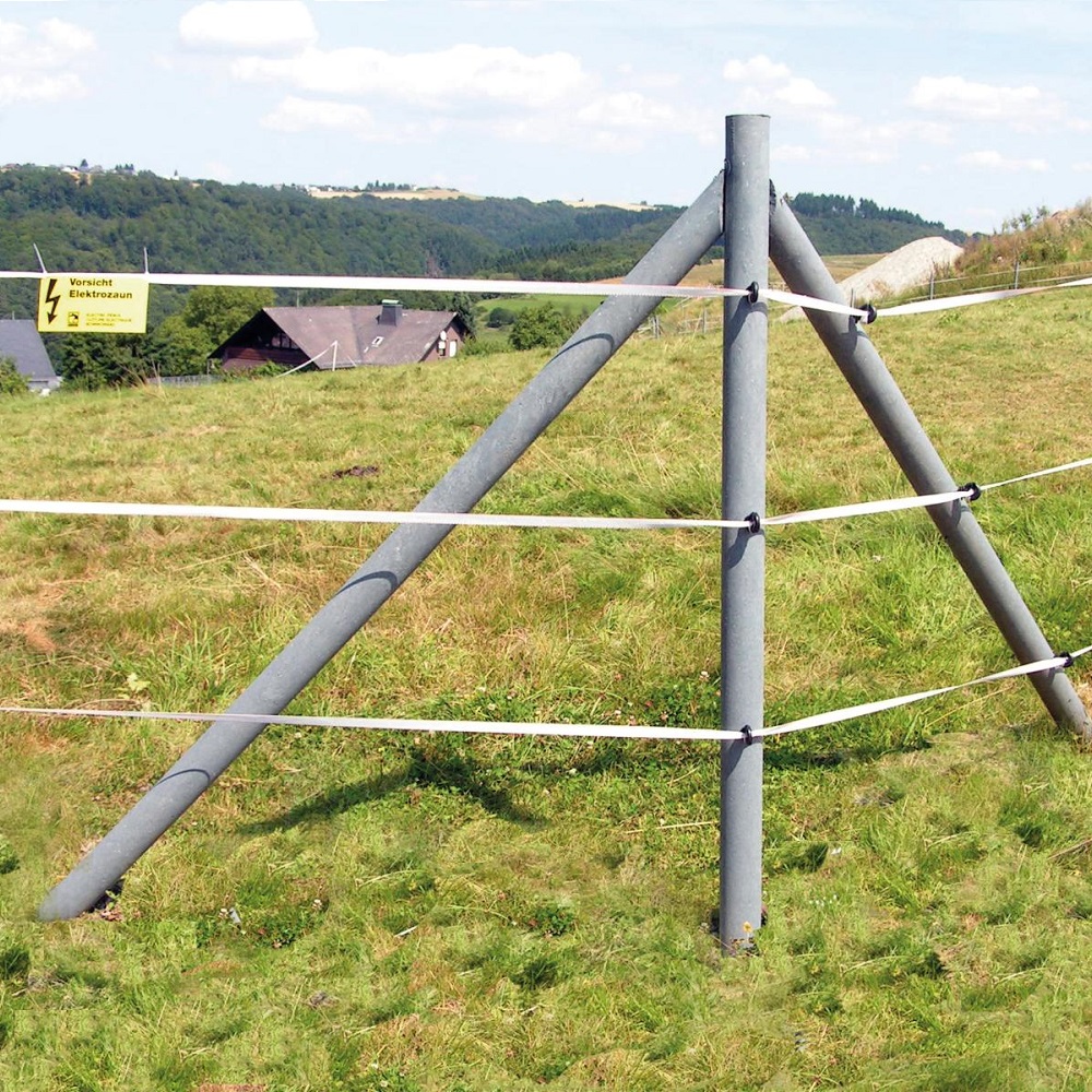Pfosten Kunststoff mit Spitze Ø 80 x 2800 mm grau