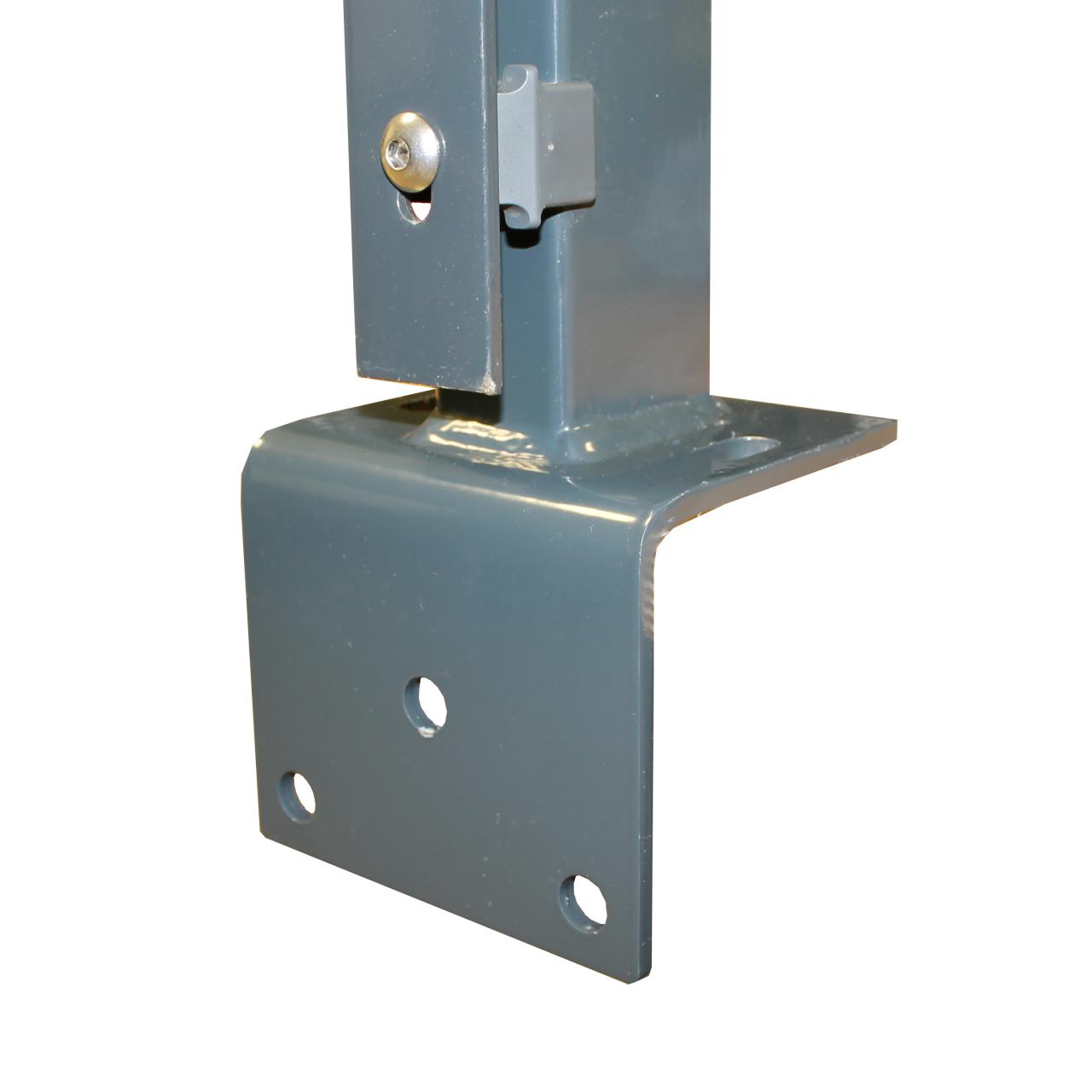 Höhe 0830 mm anthrazit, Zaunpfosten Typ HS Mitte Winkelplatte A