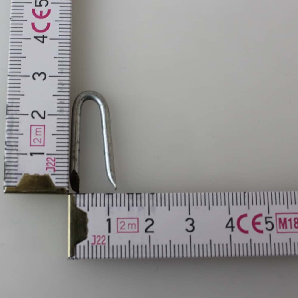 Krampen 2,5x25 mm per kg in verzinkt