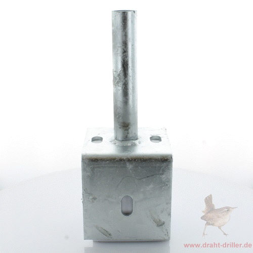 Bodenplatte für Rundpfosten 34mm / auf L-Stein / verzinkt