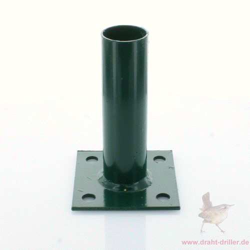Bodenplatte für Rundpfosten 48mm / 100x100x4,0mm / grün