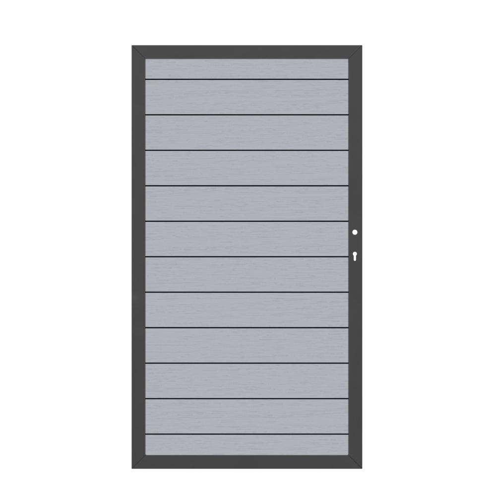 Tor WPC Classic 0980 x 1800 mm 1flgl. grau/anthrazit DIN rechts