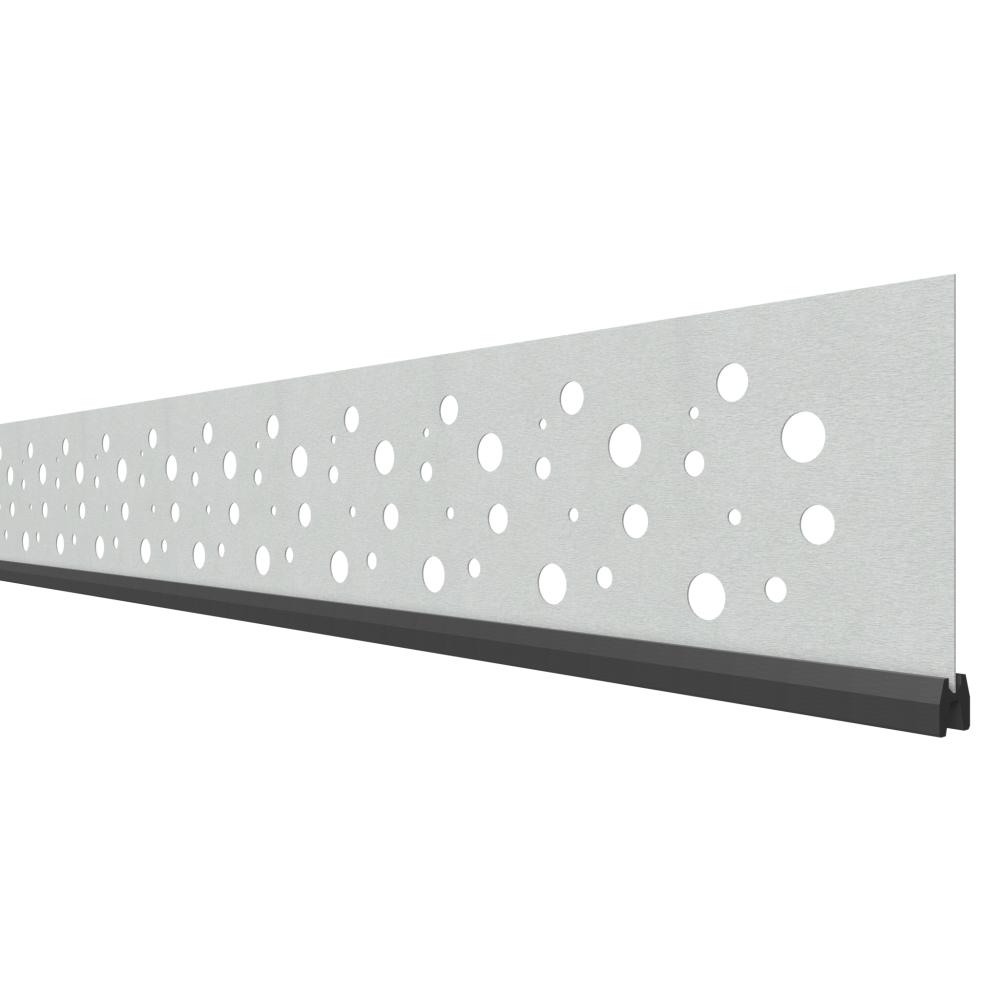 Sichtschutz Dekorprofile Silber Bubble 150 mm