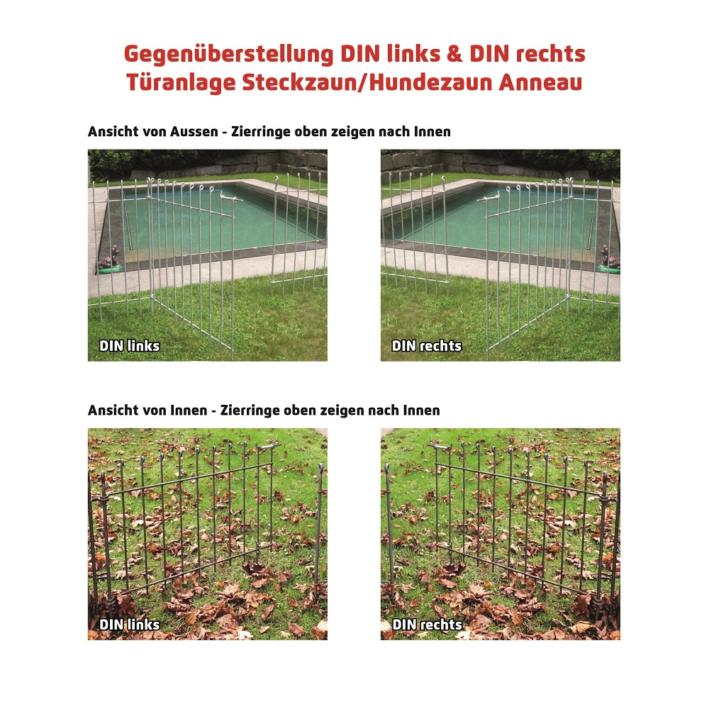 Steckzaun anneau 800 x 1080 mm Tür blank