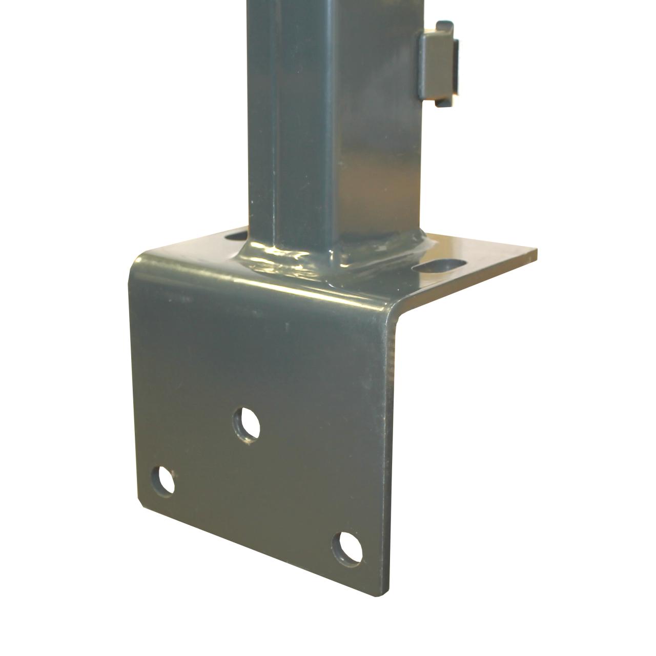 Höhe 0630 mm Zaunpfosten mit angeschweißter Bodenplatte anthrazit (I)