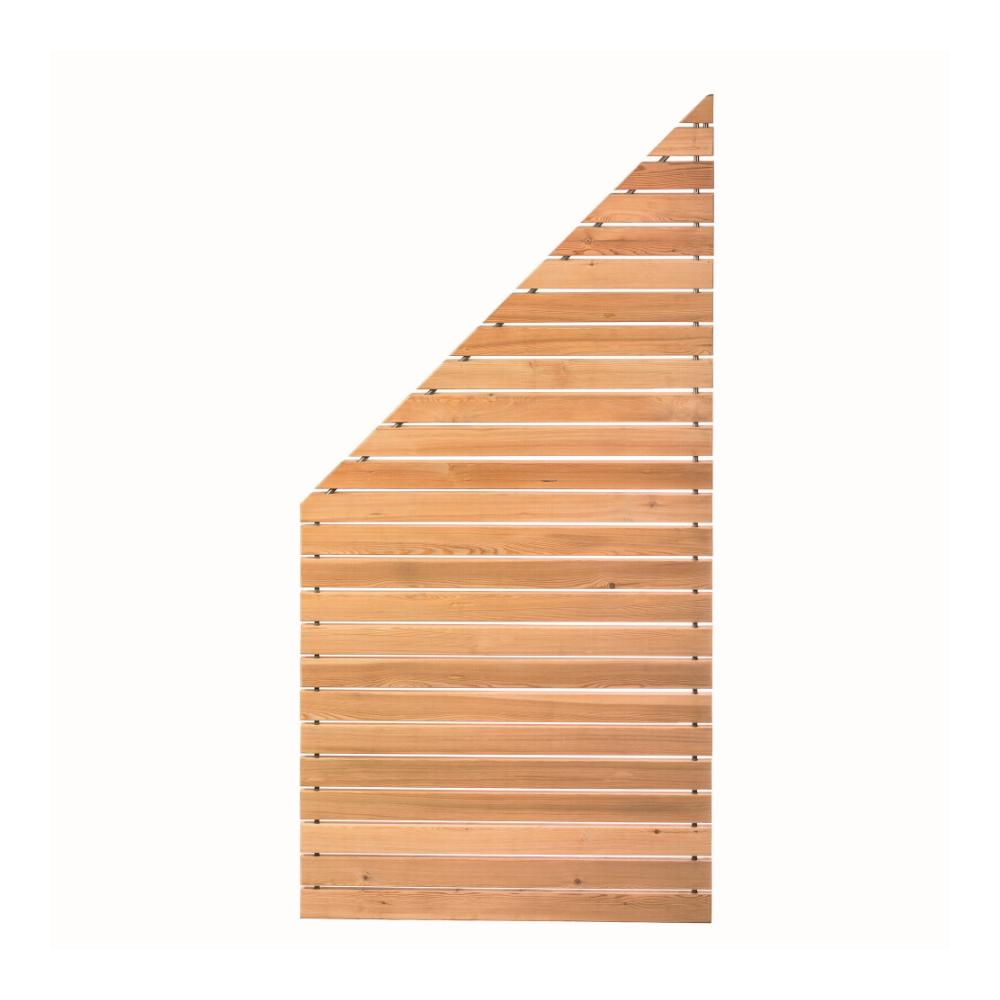 Holz-Design-Zaun Sichtschutz  Rhombus Lärche 0900x1800/900 mm links