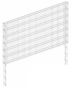 Wandsystem 100 mm - 1200 mm Grundelement verzinkt