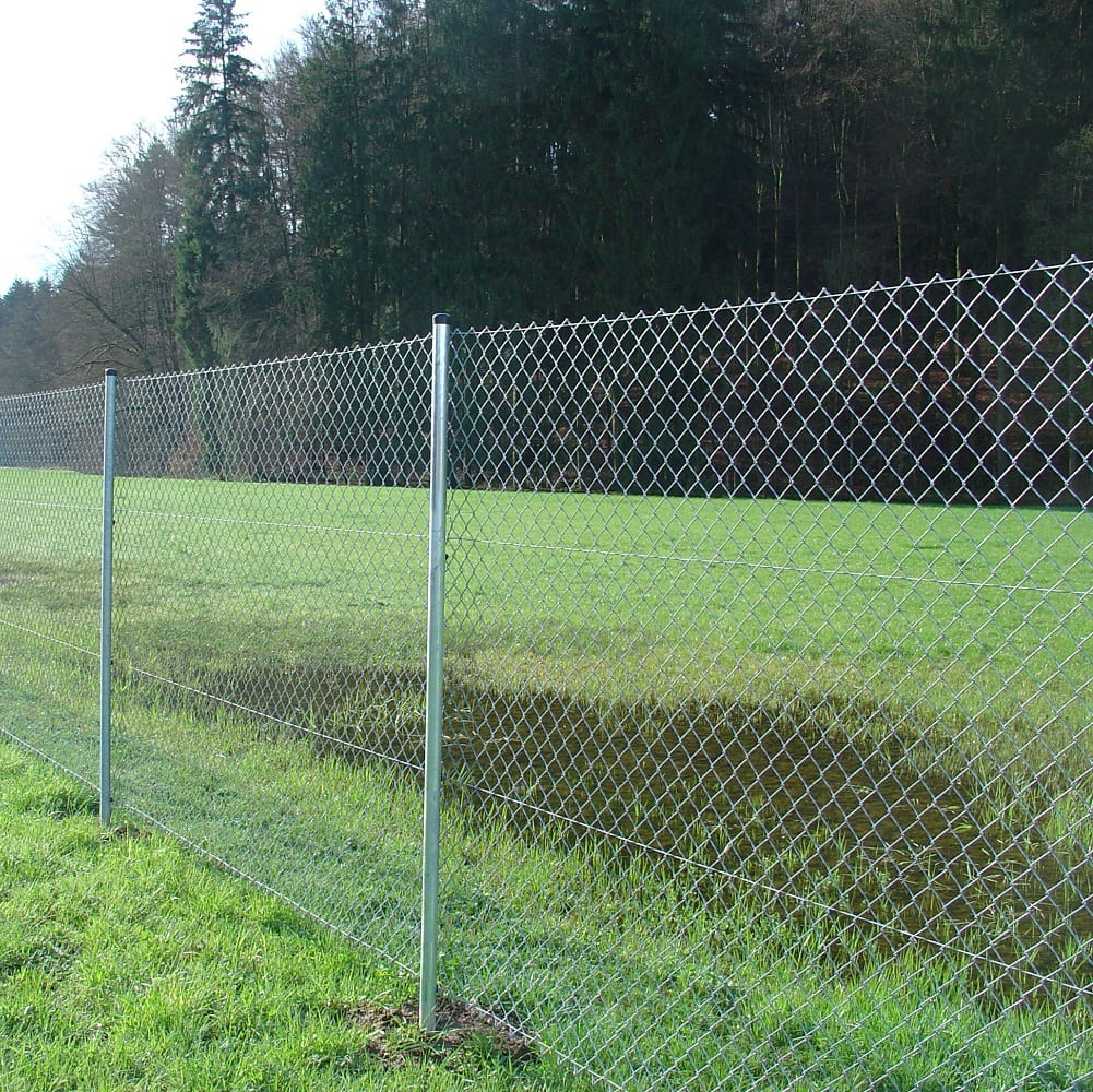 Maschendrahtzaun 0800 mm 50x2,2 verzinkt, Pfosten 34 mm, Set