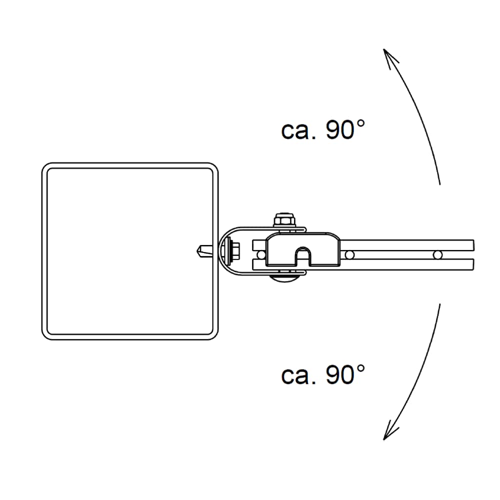 Zaunanschlussset 0800 mm, U-Profil RAL 7016 anthrazit