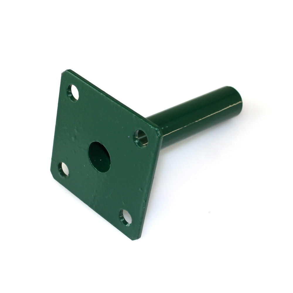 Bodenplatte für Rundpfosten 34mm / 100x100x4,0mm / grün