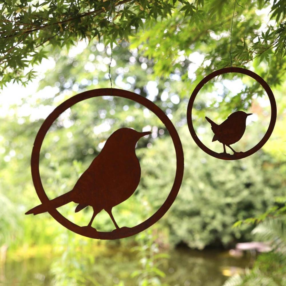 Rost Vogel in Ring Typ D - zum Hängen