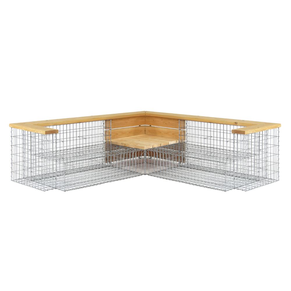 Gabionen Gartenlounge Ecksofa