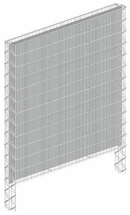 Wandsystem 230 mm Lärmschutz - 1200 mm Grundelement verzinkt