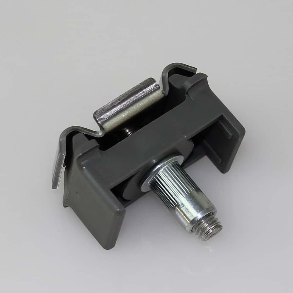 Mattenhalter Pfosten 40 mm mit Schraube + Blindnietmutter grau II