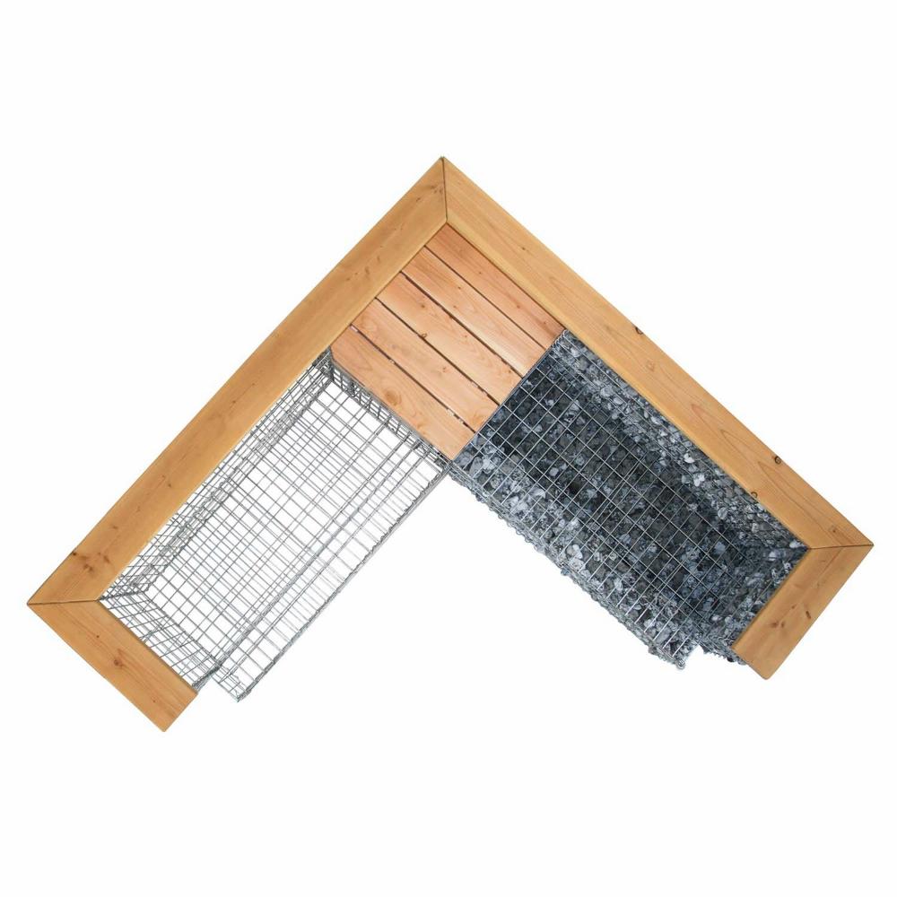 Gabionen Gartenlounge Ecksofa