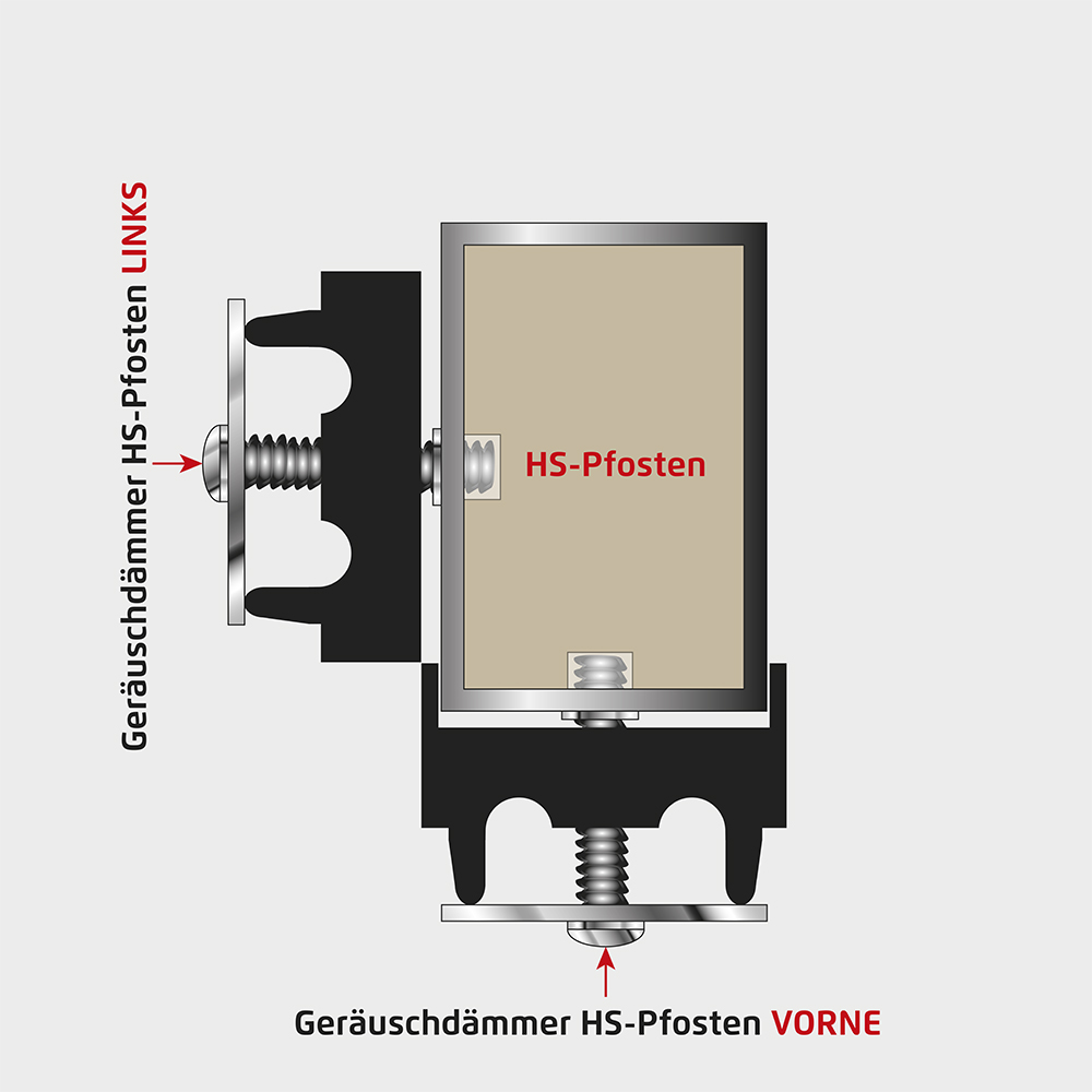 Höhe 1030 mm Wahlfarbe, Zaunpfosten Typ HS Eck