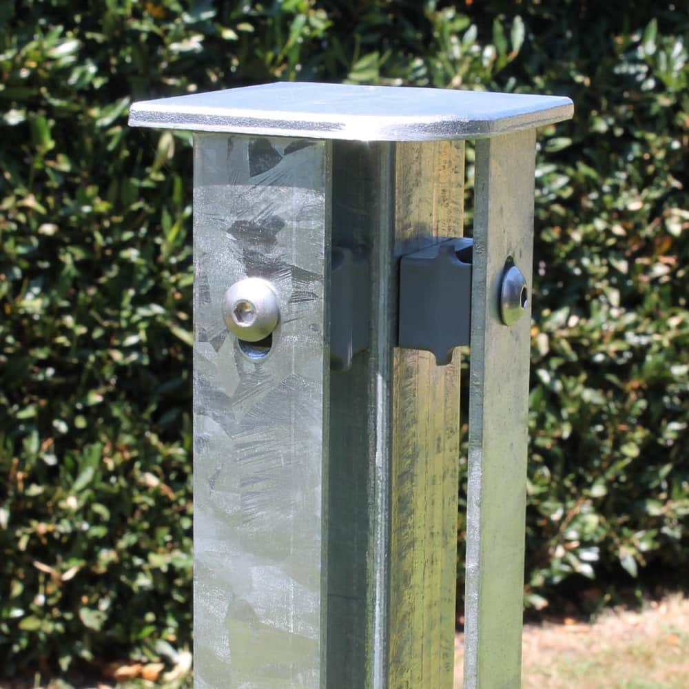 Höhe 1030 mm verzinkt, Zaunpfosten 60x60 mm Typ HS Eck