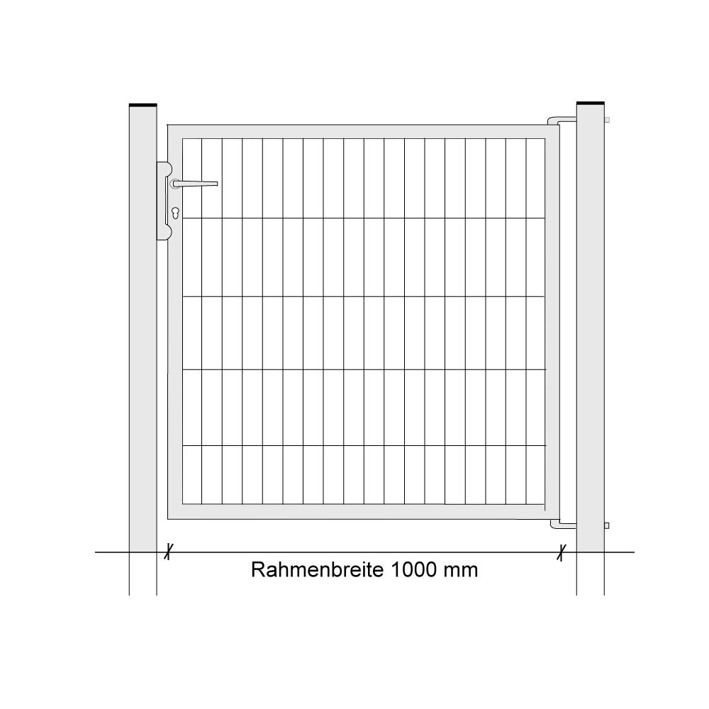 Industrie-Kombitor 1000x1000mm 1-flgl, verzinkt