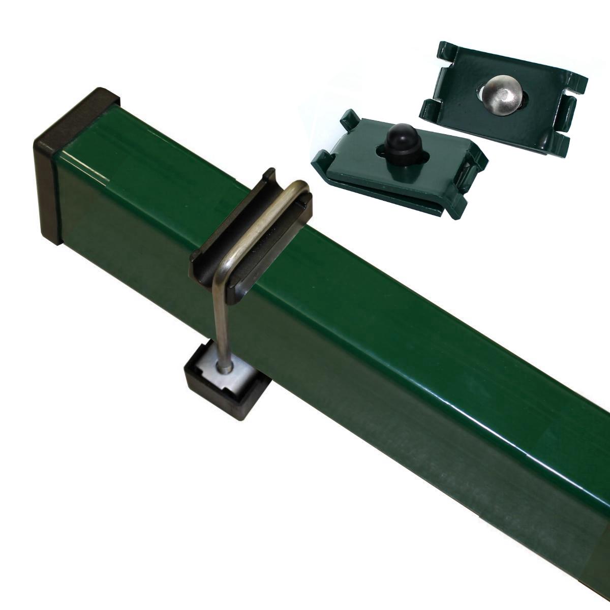 Sickenzaun Höhe 0830 mm grün, Zaunpfosten Typ Pallas Eck