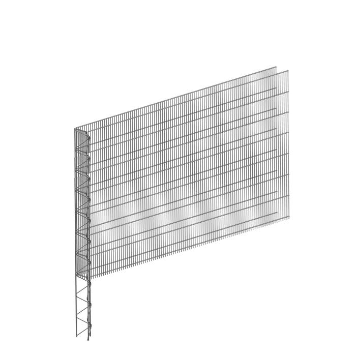 Gabionenwand 160 mm - 1,40 m Anbauelement verzinkt