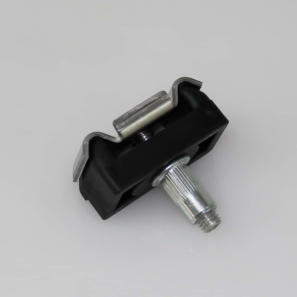 Mattenhalter Pfosten 50+ mm mit Schraube + Blindnietmutter schwarz