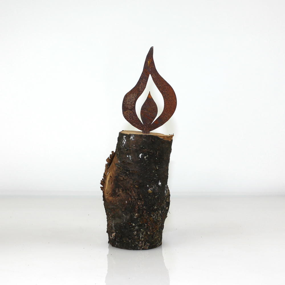 Rost Kerzenflamme mit Spieß 150 mm