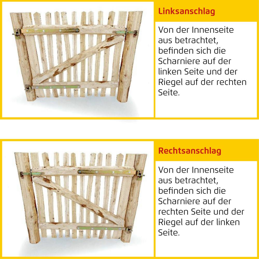 Holztor 1-flgl. 1000x0800 mm, Typ Classic, Anschlag links