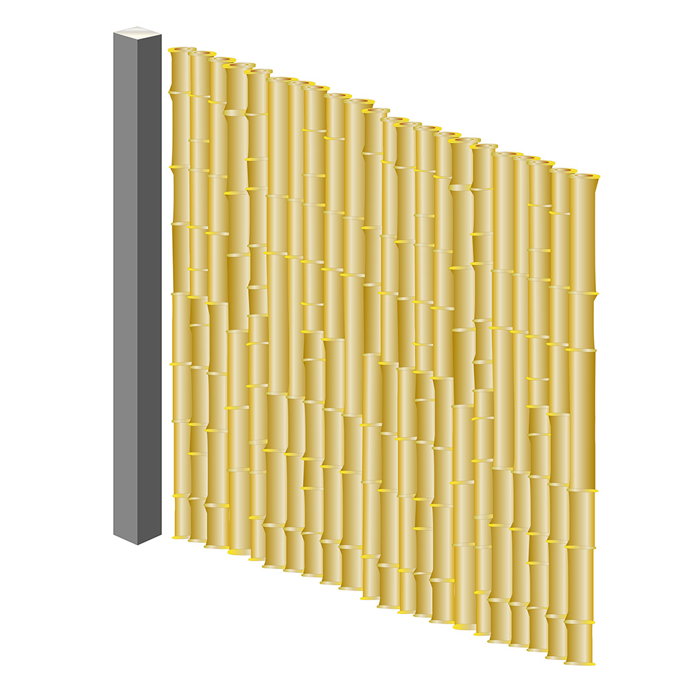 Sichtschutz Bamboo Pfosten 1500 mm ANFANG/END