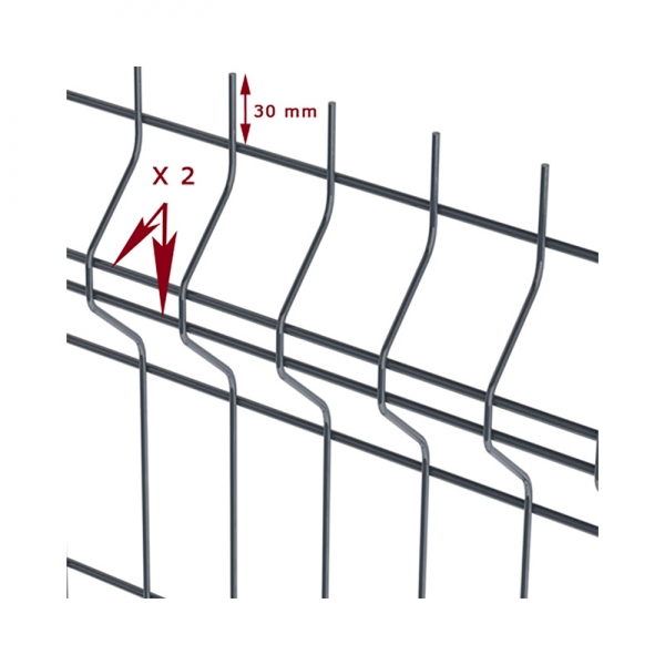 Höhe 0630 mm, Bekafor® Classic, Gitter in anthrazit