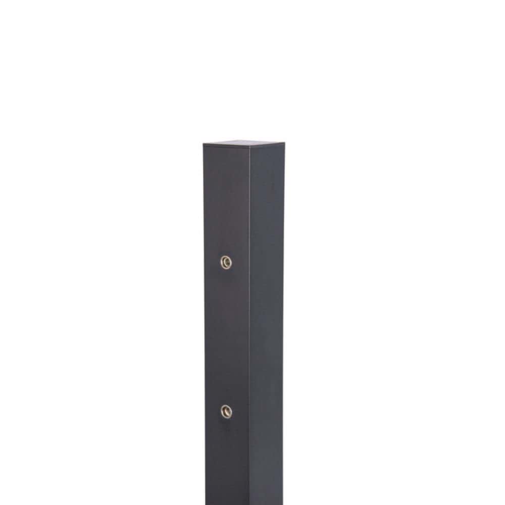 Zaun BREISGAU/FREIBURG Torpfosten Anschlag 1000 mm 60x60 mm schwarz