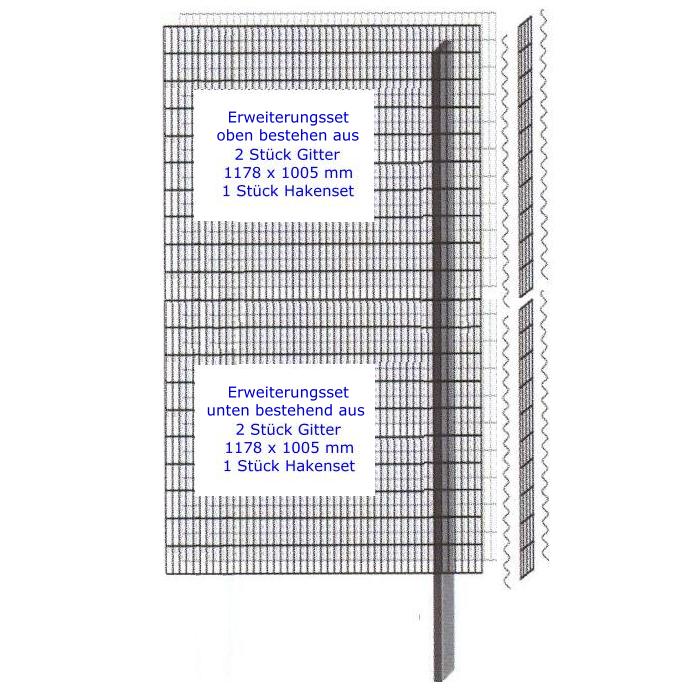 Paravento Mauer 1178 x 2010 x 120 mm Erweiterungsset