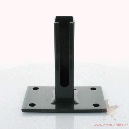 Bodenplatte für Rechteckrohr 60x40mm, 150x100x6,0mm, anth. + S