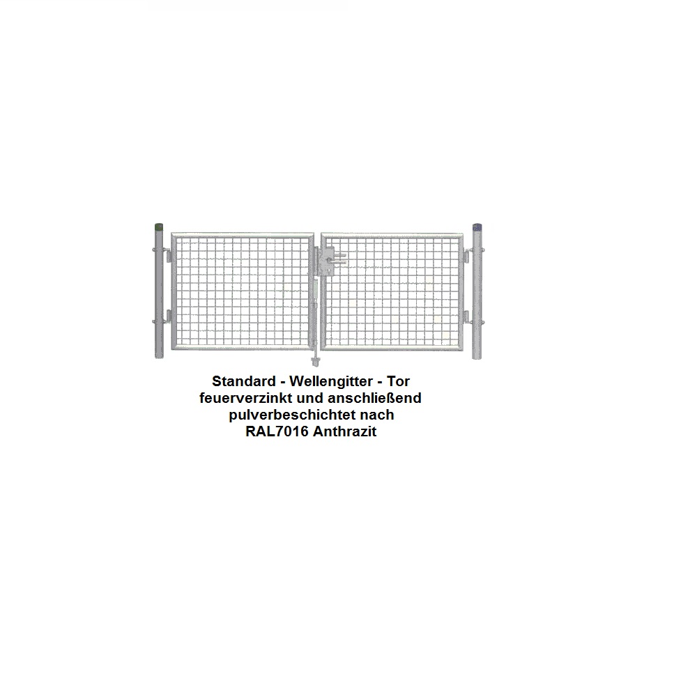 Wellengitter - Tor 3000 x 1250 mm anthrazit