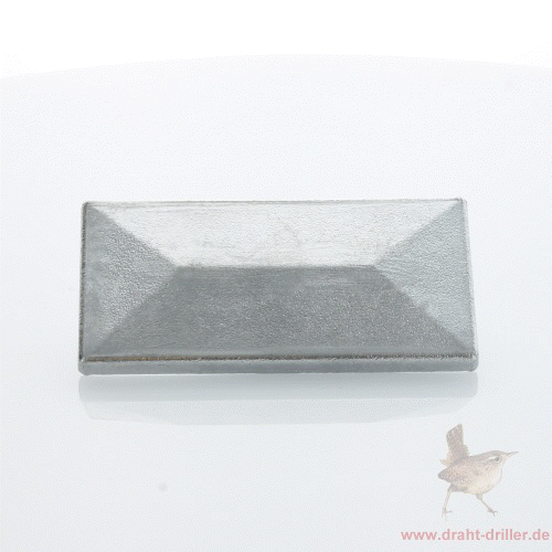 Abdeckkappe 060 x 040 mm ALU Natur mit Klammer