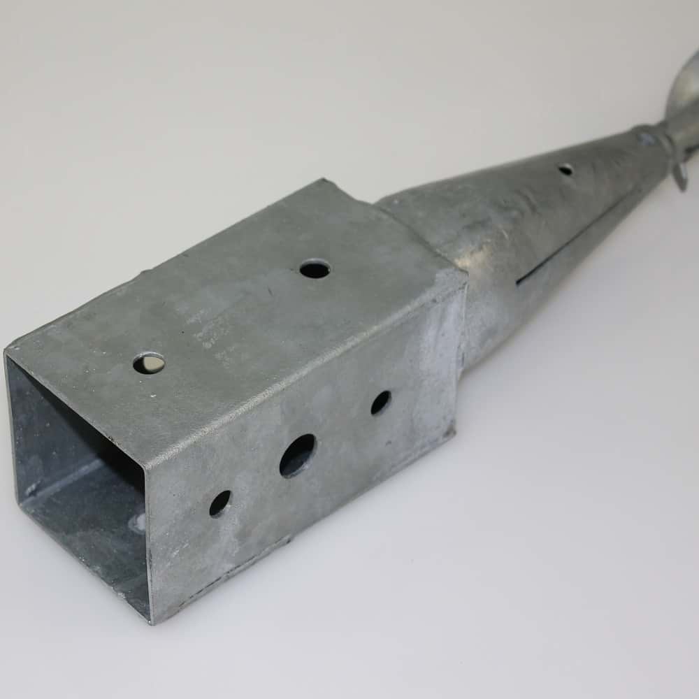 Einschraub-Bodenhülse 71x71x650 mm verzinkt