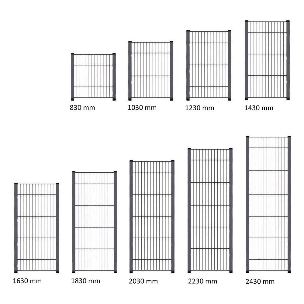 Höhe 0830 mm, Gittermatte UNI-MID beschichtet