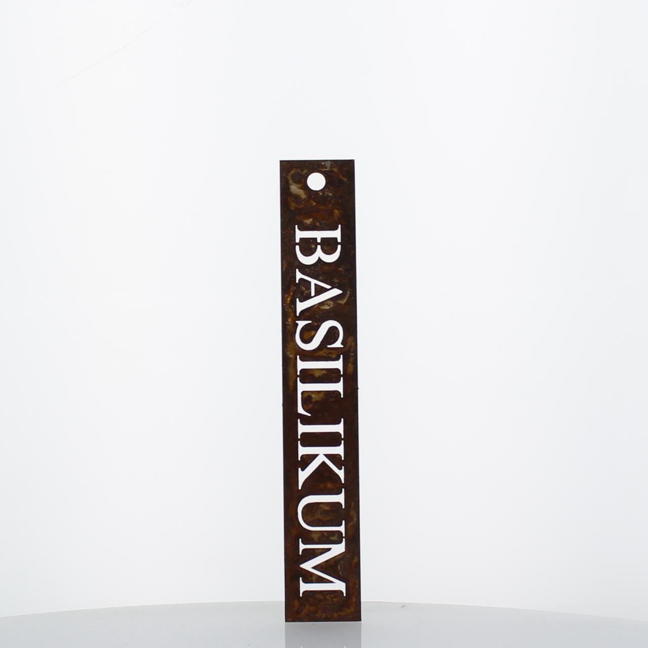 Rost Kräuterschild Basilikum