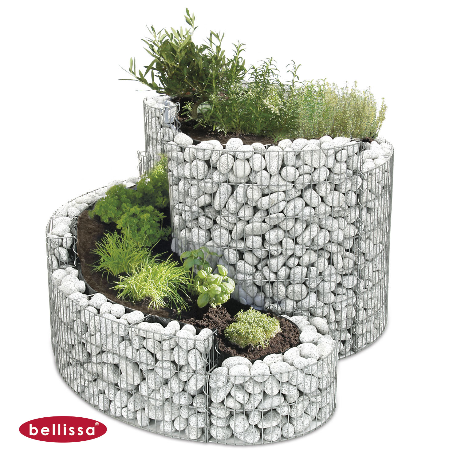 Kräuterspirale Gabione 1400 x 1100 mm