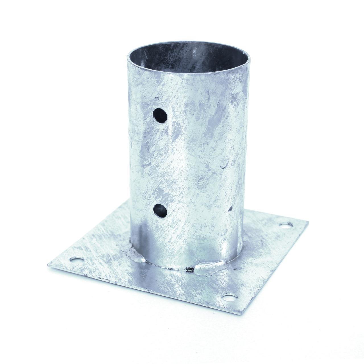 Staketenzaun Zubehör - Fußplatte für Holzpfosten Ø 081 mm