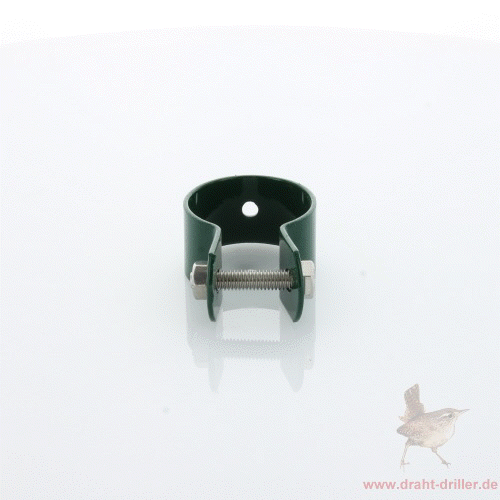 Schelle Ø 034 mm grün mit Maschinenschraube