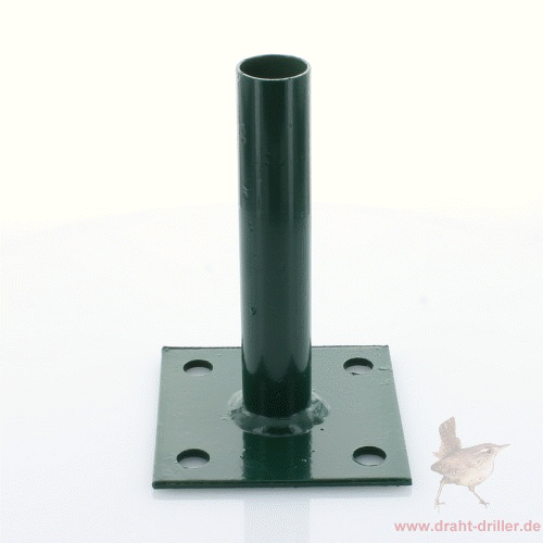 Bodenplatte für Rundpfosten 34mm / 100x100x4,0mm / grün