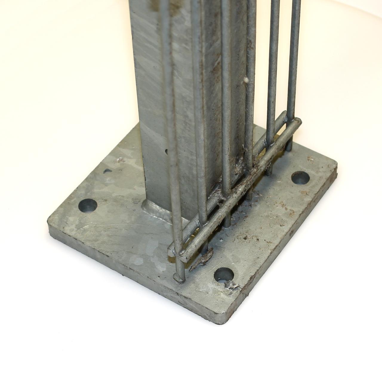 Wandsystem 130 mm Zaunsäule 0800 mm mit Bodenplatte Mitte