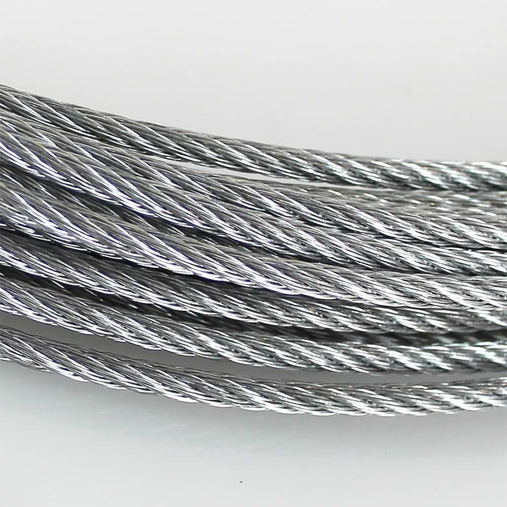 Stahlseil 4 mm, verzinkt 6 Drähte á 7 Litzen