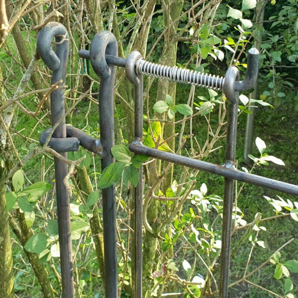 Steckzaun anneau Sonderpfosten mit Öse für Tür 1450 mm blank