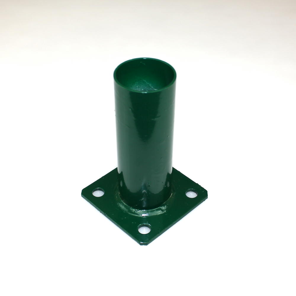 Bodenplatte für Rundpfosten 60mm / 100x100x4,0mm / grün